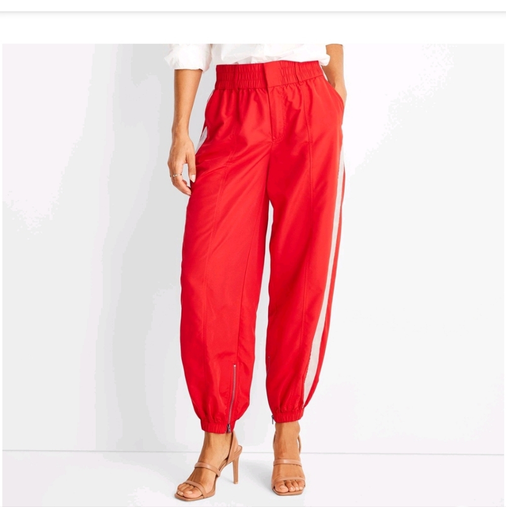 Future Collective™ with Kahlana Barfield Brown - High-Rise Nylon Track Pants